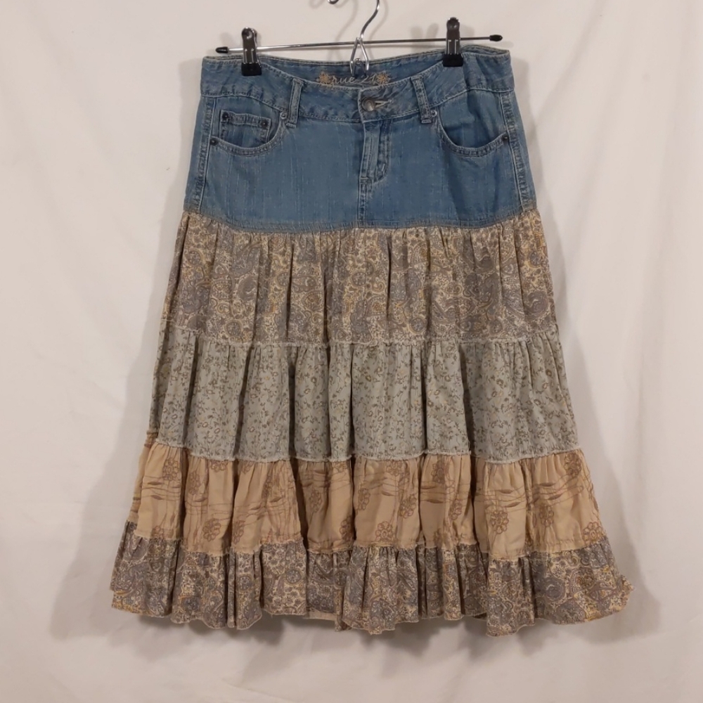 COPY - Rue 21 Hippie Spinner Skirt Earth Tones